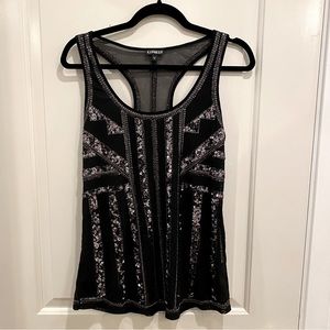 Sequins Tank Top by Express - Size Small